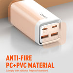 Bộ sạc nhanh LDNIO A4610C PD65W đôi USB-C / Type-C + đôi USB, chiều dài cáp: 1.5m, phích cắm EU, A4610C (phích cắm UK), phích cắm US