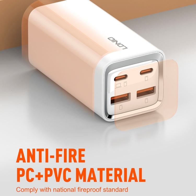 Bộ sạc nhanh LDNIO A4610C PD65W đôi USB-C / Type-C + đôi USB, chiều dài cáp: 1.5m, phích cắm EU, A4610C (phích cắm UK), phích cắm US