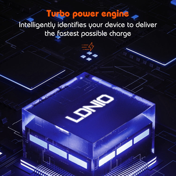 Bộ sạc 65W LDNIO Q366 cổng USB + đôi Type-C kèm cáp USB-C / Type-C sang USB-C / Type-C dài 1m, phích cắm EU, phích cắm UK, phích cắm US