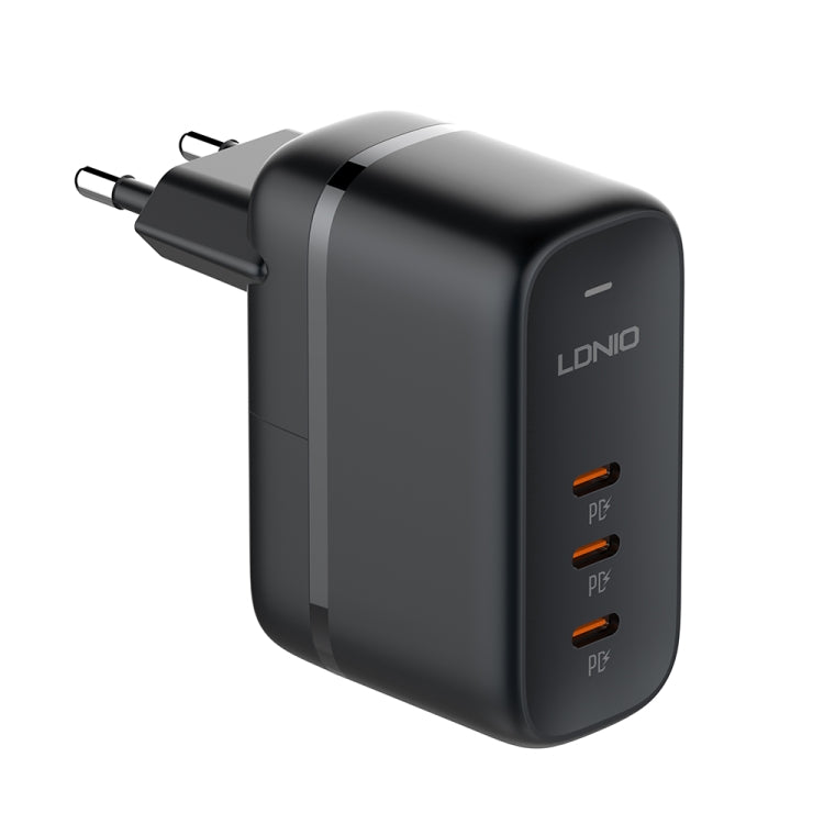 Bộ sạc GaN 65W LDNIO Q367 3 cổng USB-C / Type-C kèm cáp USB-C / Type-C sang USB-C / Type-C dài 1m, phích cắm EU, phích cắm UK, phích cắm US