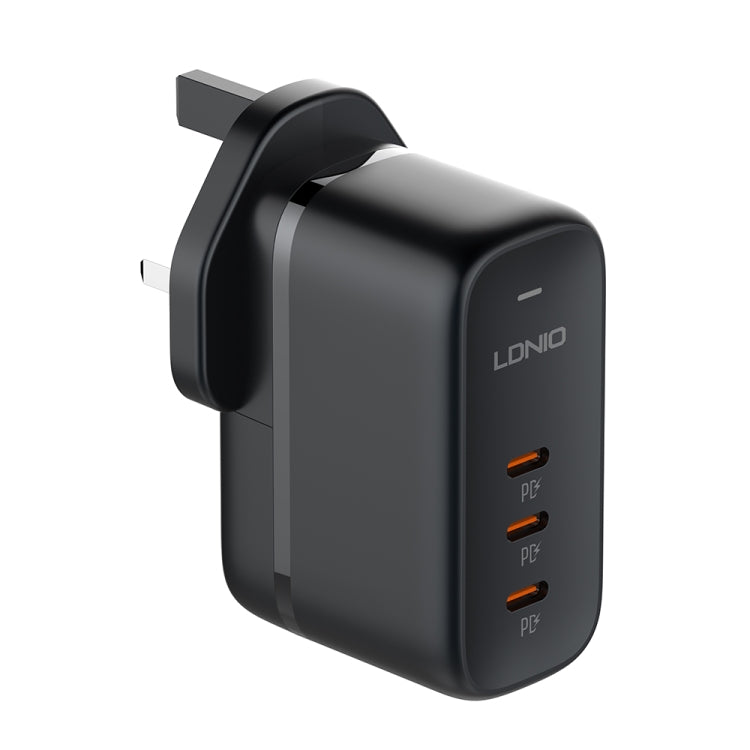 Bộ sạc GaN 65W LDNIO Q367 3 cổng USB-C / Type-C kèm cáp USB-C / Type-C sang USB-C / Type-C dài 1m, phích cắm EU, phích cắm UK, phích cắm US