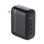 Bộ sạc GaN 65W LDNIO Q367 3 cổng USB-C / Type-C kèm cáp USB-C / Type-C sang USB-C / Type-C dài 1m, phích cắm EU, phích cắm UK, phích cắm US