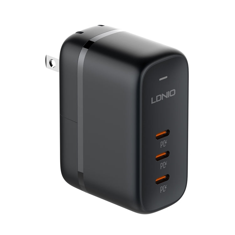 Bộ sạc GaN 65W LDNIO Q367 3 cổng USB-C / Type-C kèm cáp USB-C / Type-C sang USB-C / Type-C dài 1m, phích cắm EU, phích cắm UK, phích cắm US