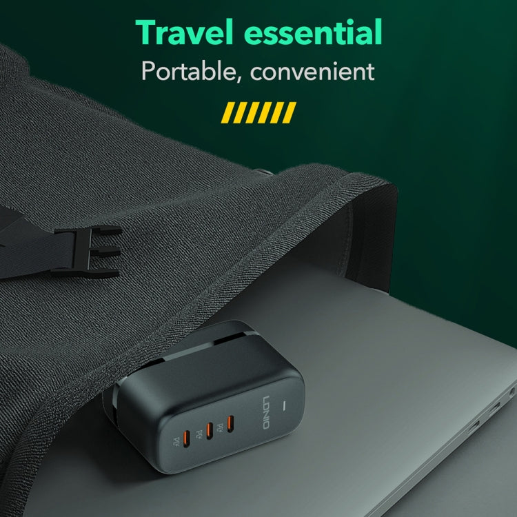 Bộ sạc GaN 65W LDNIO Q367 3 cổng USB-C / Type-C kèm cáp USB-C / Type-C sang USB-C / Type-C dài 1m, phích cắm EU, phích cắm UK, phích cắm US