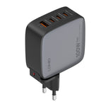 Sạc LDNIO Q408 100W GaN USB+3 USB-C / Type-C với cáp dữ liệu USB-C / Type-C 100W dài 1m, phích cắm EU, phích cắm UK, phích cắm US