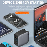 Sạc LDNIO Q408 100W GaN USB+3 USB-C / Type-C với cáp dữ liệu USB-C / Type-C 100W dài 1m, phích cắm EU, phích cắm UK, phích cắm US