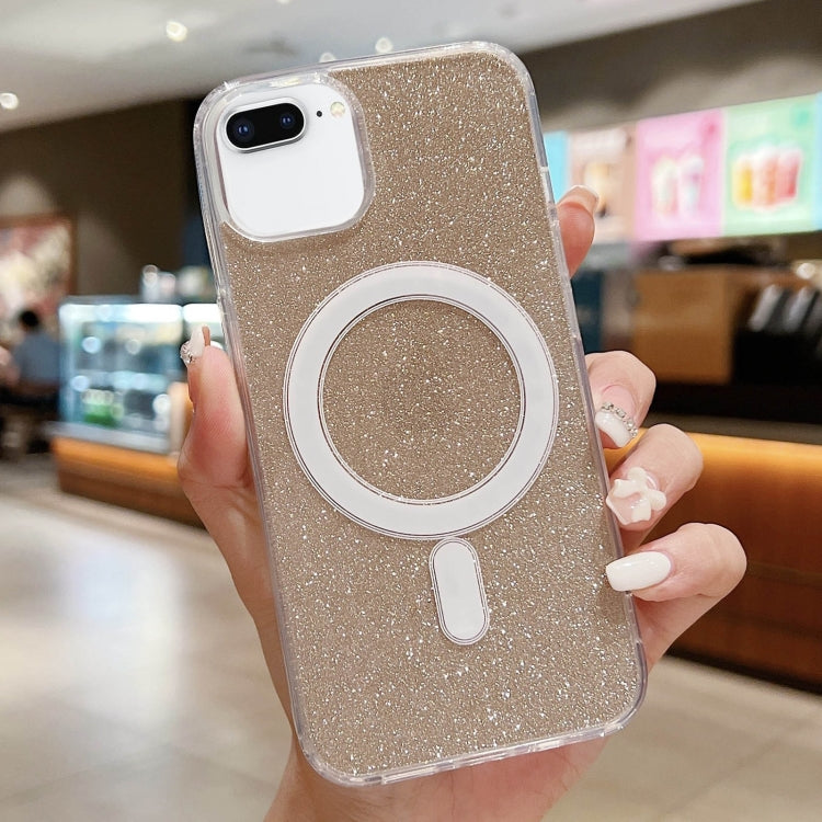 Ốp lưng điện thoại MagSafe trong suốt có kim tuyến acrylic, dành cho iPhone XS Max, iPhone 8 Plus / 7 Plus