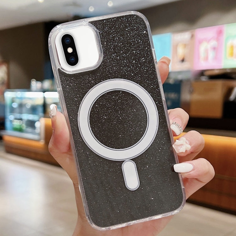 Ốp lưng điện thoại MagSafe trong suốt có kim tuyến acrylic, dành cho iPhone XS Max, iPhone 8 Plus / 7 Plus