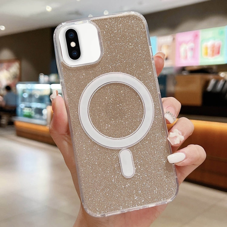 Ốp lưng điện thoại MagSafe trong suốt có kim tuyến acrylic, dành cho iPhone XS Max, iPhone 8 Plus / 7 Plus