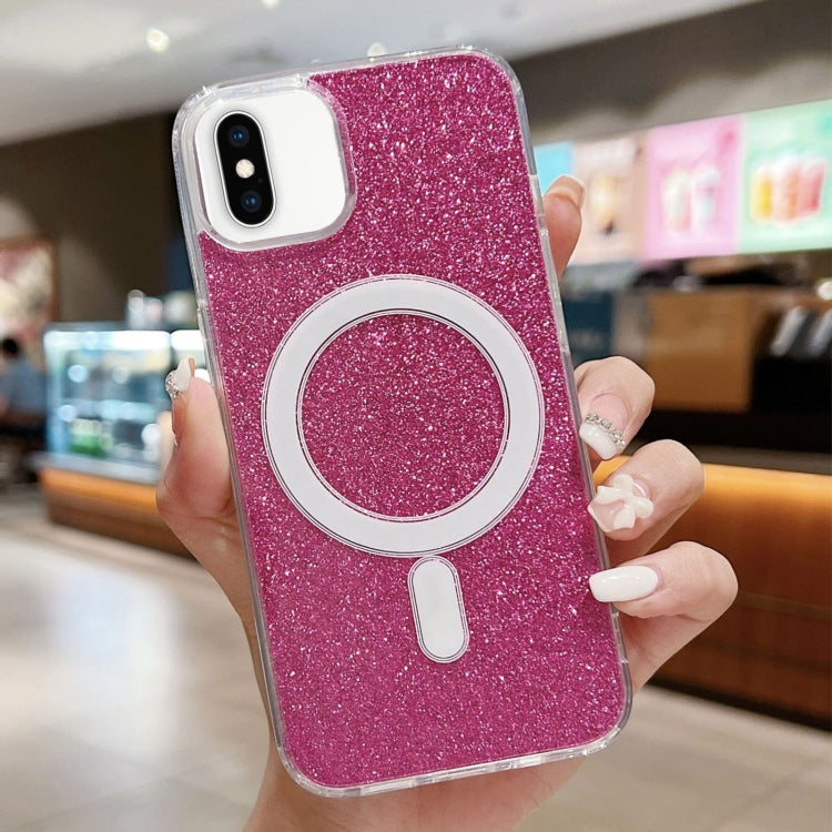 Ốp lưng điện thoại MagSafe trong suốt có kim tuyến acrylic, dành cho iPhone XS Max, iPhone 8 Plus / 7 Plus