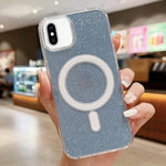 Ốp lưng điện thoại MagSafe trong suốt có kim tuyến acrylic, dành cho iPhone XS Max, iPhone 8 Plus / 7 Plus