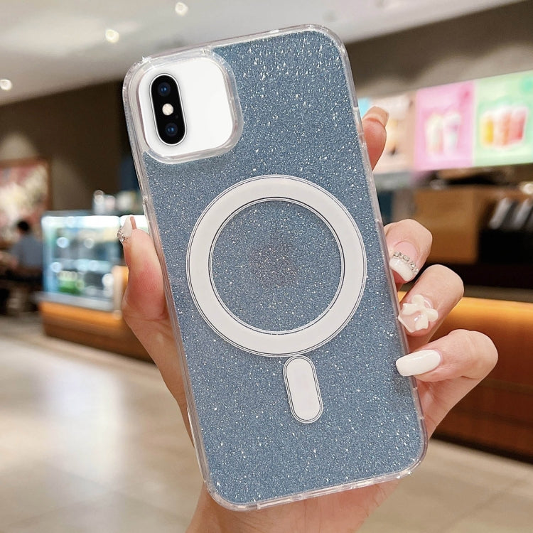 Ốp lưng điện thoại MagSafe trong suốt có kim tuyến acrylic, dành cho iPhone XS Max, iPhone 8 Plus / 7 Plus