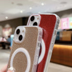 Ốp lưng điện thoại MagSafe trong suốt có kim tuyến acrylic, dành cho iPhone XS Max, iPhone 8 Plus / 7 Plus