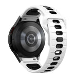 Dây đồng hồ silicone sọc hai màu khóa ngược, cho Samsung Galaxy Watch 7 / 6