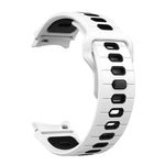Dây đồng hồ silicone sọc hai màu khóa ngược, cho Samsung Galaxy Watch 7 / 6