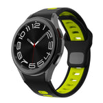 Dây đồng hồ silicone sọc hai màu khóa ngược, cho Samsung Galaxy Watch 7 / 6