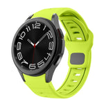 Dây đồng hồ silicone sọc hai màu khóa ngược, cho Samsung Galaxy Watch 7 / 6