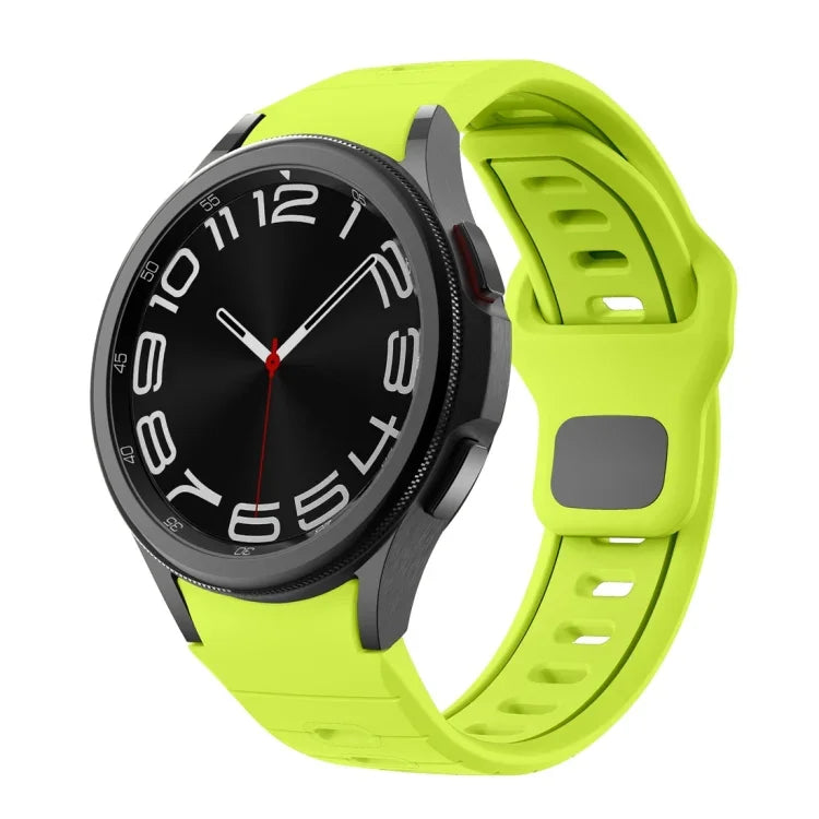 Dây đồng hồ silicone sọc hai màu khóa ngược, cho Samsung Galaxy Watch 7 / 6