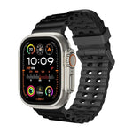 Dây đồng hồ silicone lỗ đôi Ocean, Dành cho Apple Watch SE 2023 44mm, Dành cho Apple Watch Ultra 2 49mm, Dành cho Apple Watch Series 9 45mm