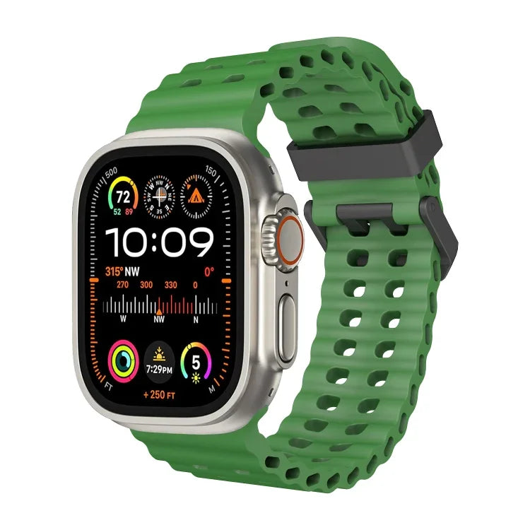 Dây đồng hồ silicone lỗ đôi Ocean, Dành cho Apple Watch SE 2023 44mm, Dành cho Apple Watch Ultra 2 49mm, Dành cho Apple Watch Series 9 45mm