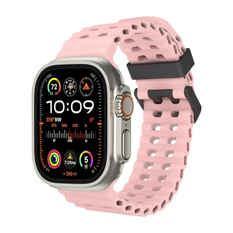 Dây đồng hồ silicone lỗ đôi Ocean, Dành cho Apple Watch SE 2023 44mm, Dành cho Apple Watch Ultra 2 49mm, Dành cho Apple Watch Series 9 45mm