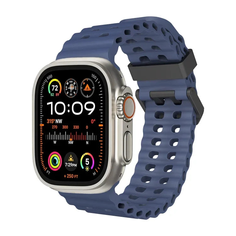 Dây đồng hồ silicone lỗ đôi Ocean, Dành cho Apple Watch SE 2023 44mm, Dành cho Apple Watch Ultra 2 49mm, Dành cho Apple Watch Series 9 45mm