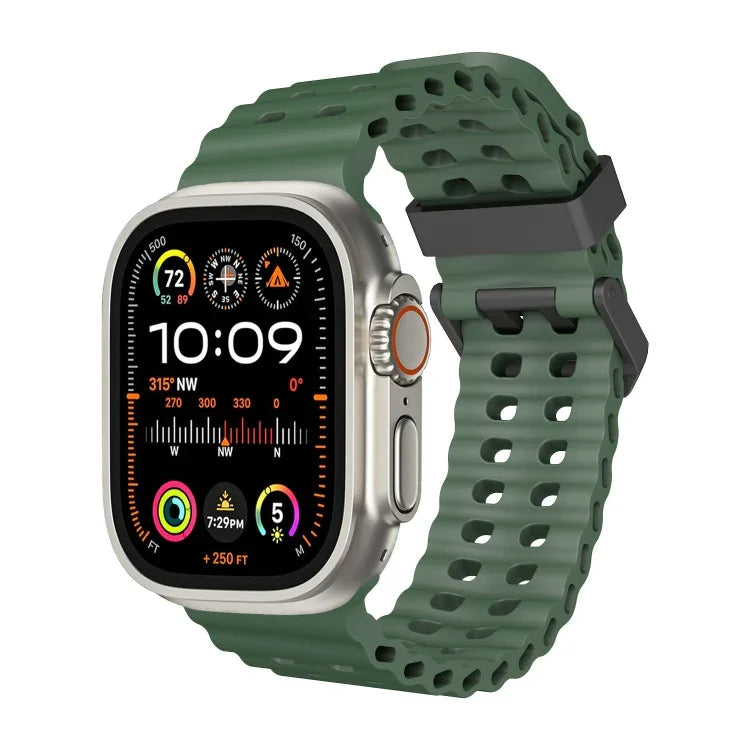 Dây đồng hồ silicone lỗ đôi Ocean, Dành cho Apple Watch Ultra 49mm, Dành cho Apple Watch Series 8 45mm, Dành cho Apple Watch SE 2022 44mm
