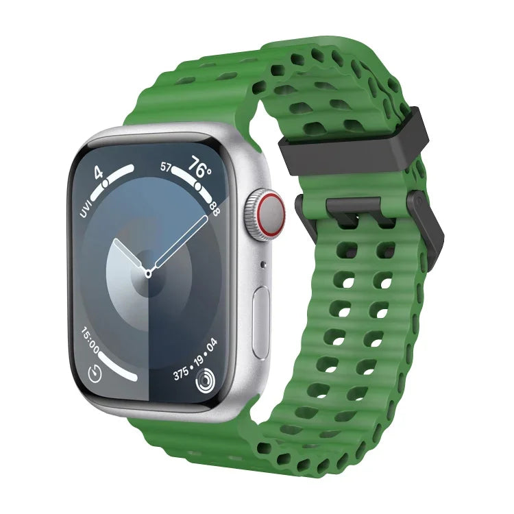 Dây đồng hồ silicone lỗ đôi Ocean, Dành cho Apple Watch Series 7 45mm, Dành cho Apple Watch SE 44mm, Dành cho Apple Watch Series 6 44mm