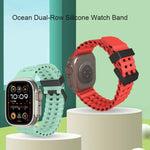 Dây đồng hồ silicone lỗ đôi Ocean, Dành cho Apple Watch Series 7 45mm, Dành cho Apple Watch SE 44mm, Dành cho Apple Watch Series 6 44mm