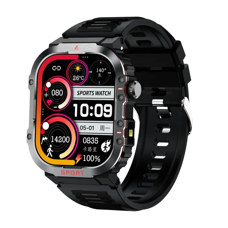 G45 Đồng hồ thông minh chống nước 10m màn hình 2.01 inch Dây silicone, Hỗ trợ đèn pin / gọi Bluetooth / HRV