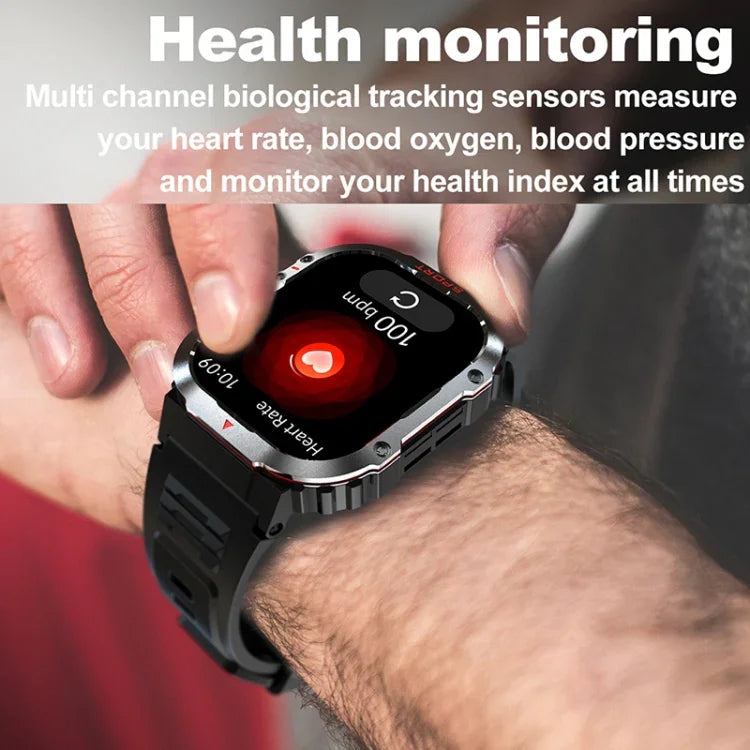 G45 Đồng hồ thông minh chống nước 10m màn hình 2.01 inch Dây silicone, Hỗ trợ đèn pin / gọi Bluetooth / HRV