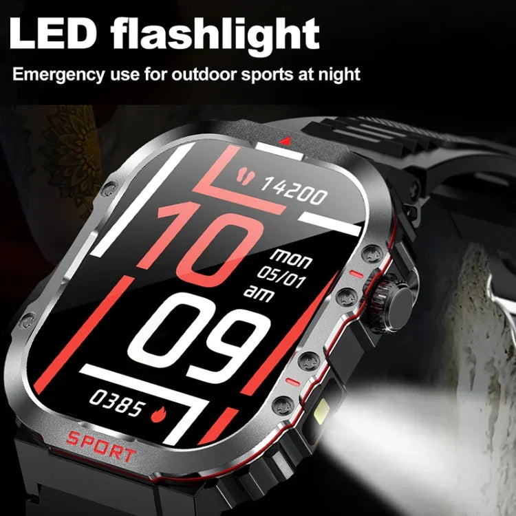 G45 Đồng hồ thông minh chống nước 10m màn hình 2.01 inch Dây silicone, Hỗ trợ đèn pin / gọi Bluetooth / HRV