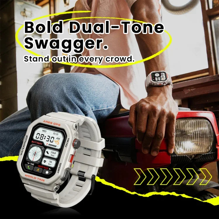Zeblaze Ares Đồng hồ thông minh GPS bền bỉ, Hỗ trợ đo nhịp tim / oxy máu Pulse Ox