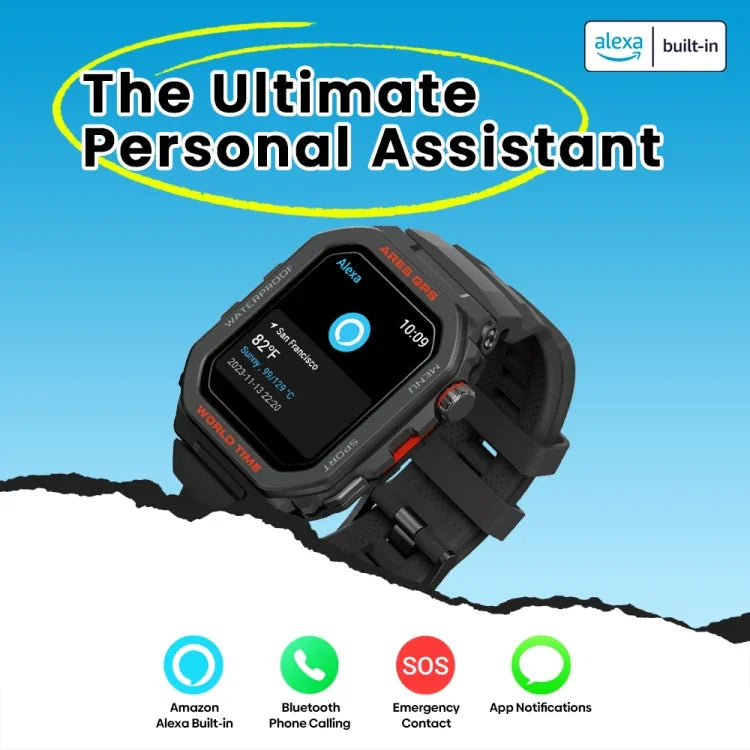 Zeblaze Ares Đồng hồ thông minh GPS bền bỉ, Hỗ trợ đo nhịp tim / oxy máu Pulse Ox