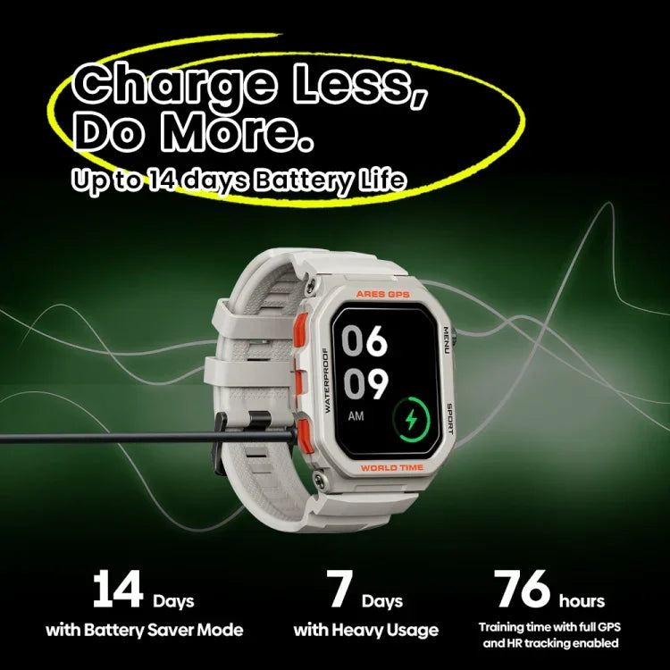 Zeblaze Ares Đồng hồ thông minh GPS bền bỉ, Hỗ trợ đo nhịp tim / oxy máu Pulse Ox
