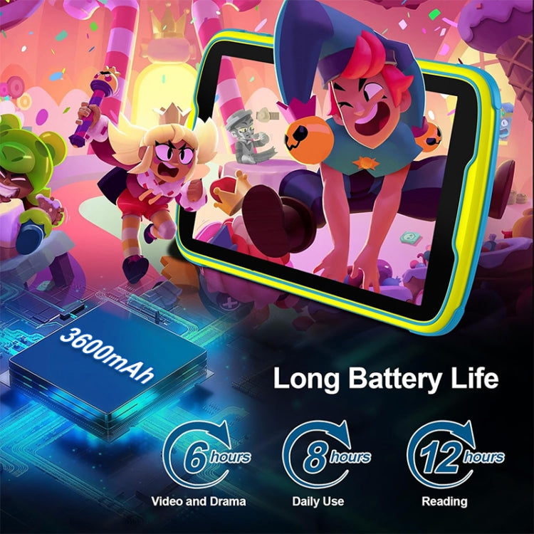 Máy tính bảng UNIWA Boxchip Tab 8 WiFi cho trẻ em, màn hình 8 inch, Android 13, CPU Allwinner A523 Octa Core, hỗ trợ Google Play, 4GB+64GB