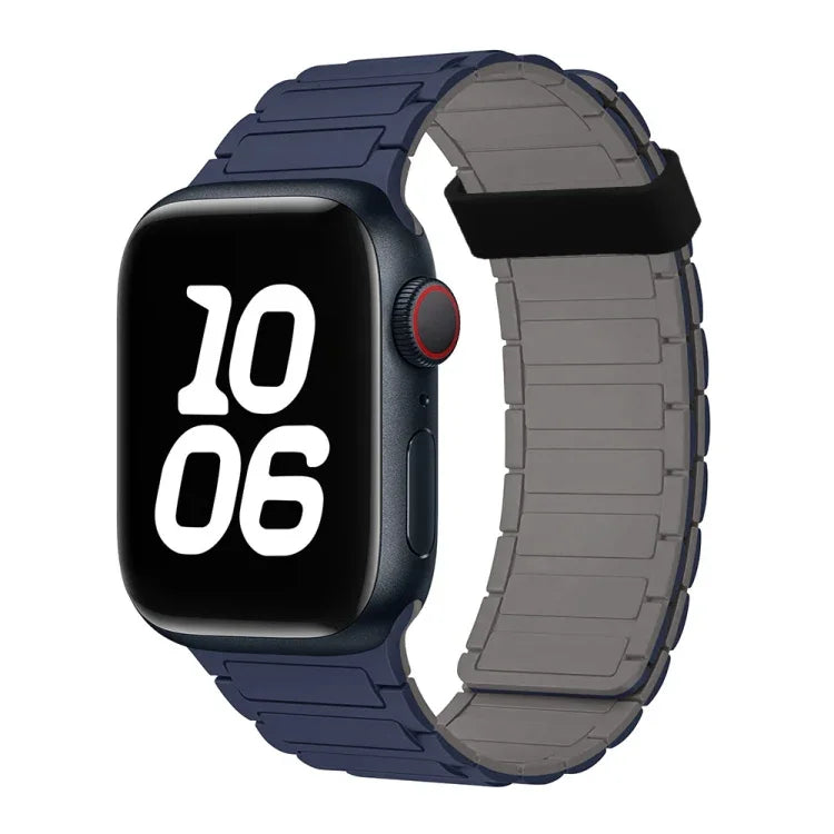 Dây đồng hồ silicone vòng nam châm ba hạt, Dành cho Apple Watch Series 9 45mm