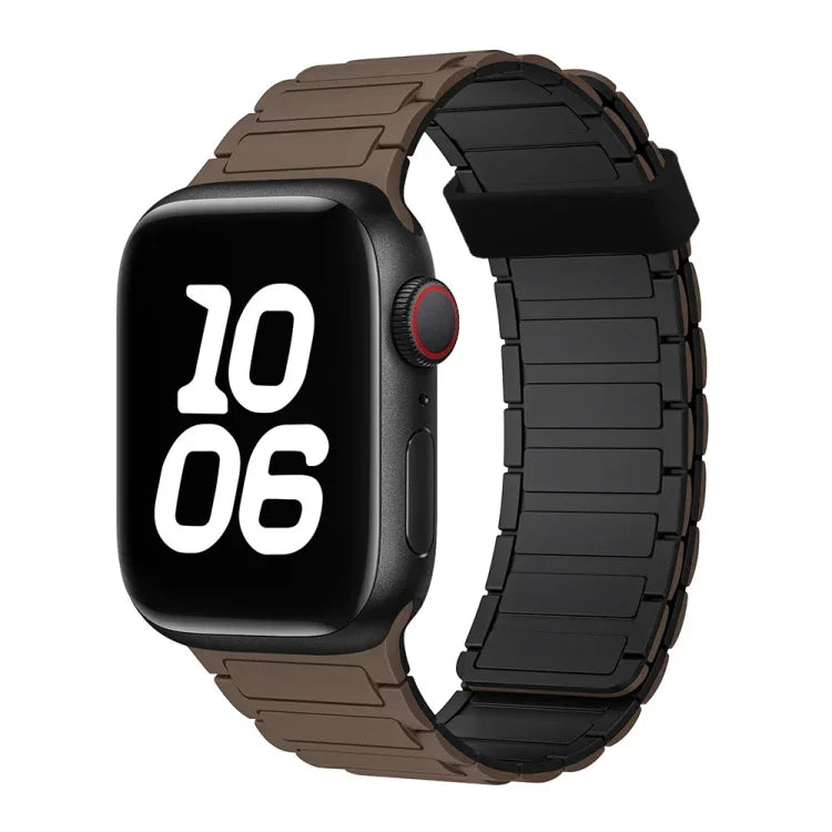 Dây đồng hồ silicone vòng nam châm ba hạt, Dành cho Apple Watch Ultra 49mm