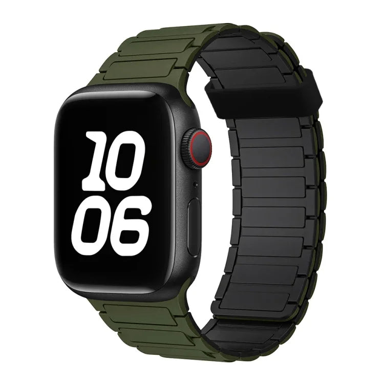 Dây đồng hồ silicone vòng nam châm ba hạt, Dành cho Apple Watch SE 2022 40mm