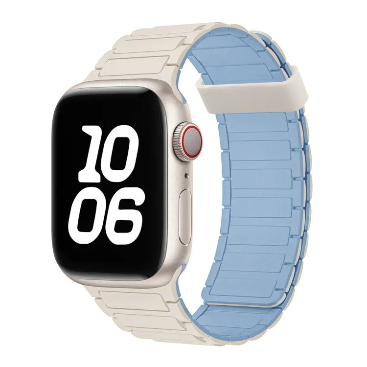 Dây đồng hồ silicone vòng nam châm ba hạt, Dành cho Apple Watch SE 2022 44mm