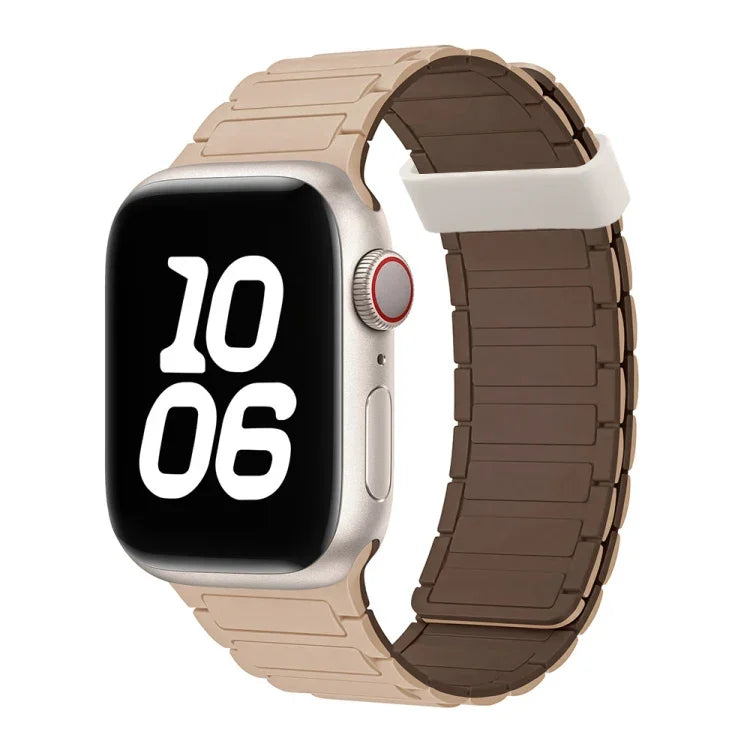 Dây đồng hồ silicone vòng nam châm ba hạt, Dành cho Apple Watch SE 2022 44mm