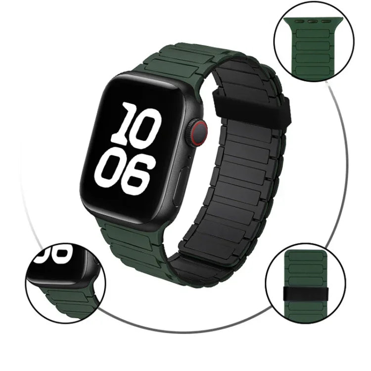 Dây đồng hồ silicone vòng nam châm ba hạt, Dành cho Apple Watch Series 3 42mm