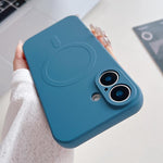 Ốp điện thoại nam châm MagSafe bằng silicone lỏng màu trơn, dành cho iPhone 17, dành cho iPhone Air, dành cho iPhone 16 Pro Max