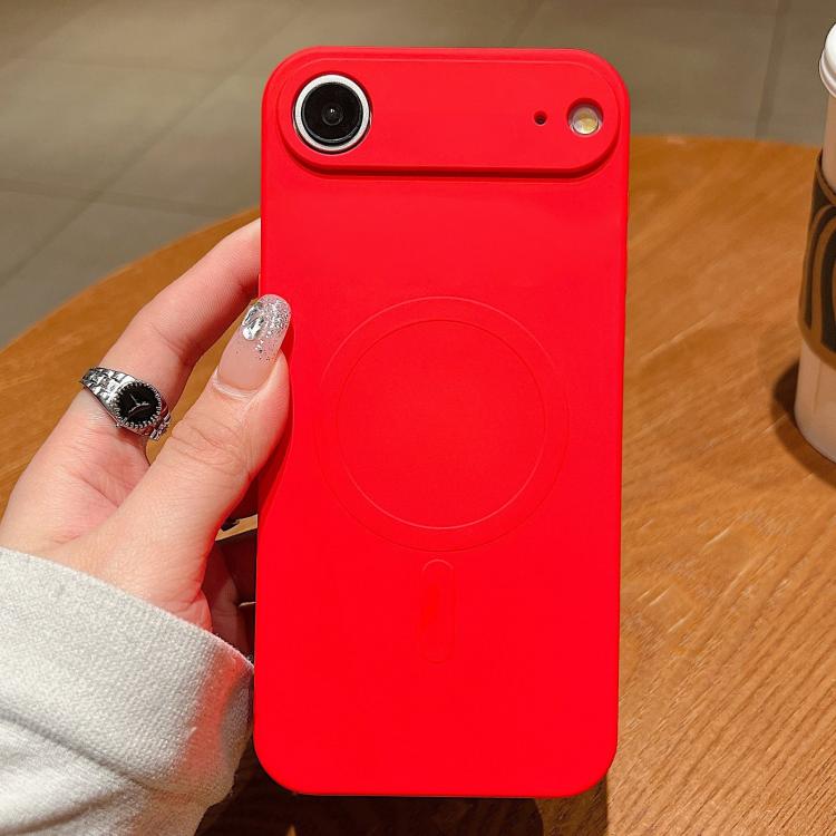 Ốp điện thoại nam châm MagSafe bằng silicone lỏng màu trơn, dành cho iPhone 17, dành cho iPhone Air, dành cho iPhone 16 Pro Max