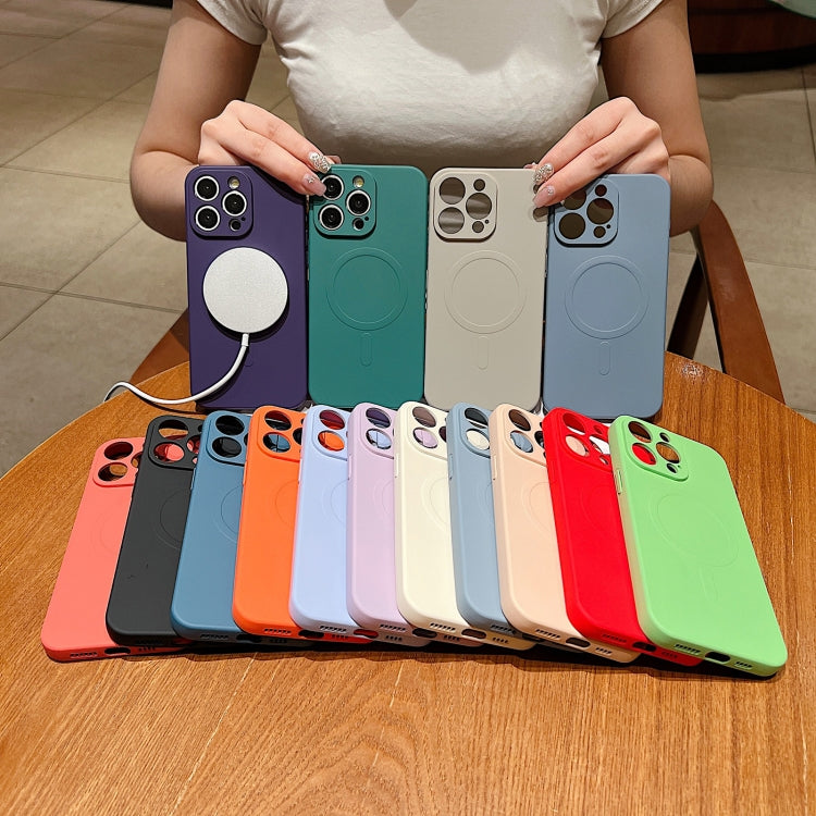 Ốp lưng điện thoại MagSafe silicone lỏng màu trơn từ tính, dành cho iPhone 14 Pro, iPhone 14 Pro Max, iPhone 13 Pro Max