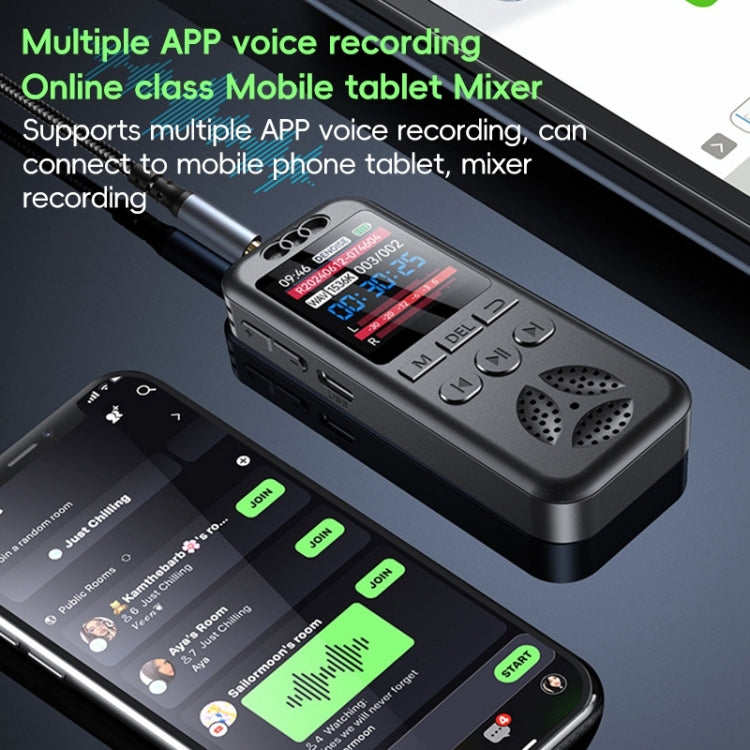 S7 Máy ghi âm giọng nói giảm tiếng ồn thông minh màn hình màu HD, S7