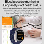 ET585 Đồng hồ thông minh dây thép 2.04 inch chống nước IP68, Hỗ trợ đo ECG / thành phần máu