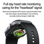 ET585 Đồng hồ thông minh dây silicone 2.04 inch chống nước IP68, Hỗ trợ đo ECG / thành phần máu