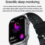 ET585 Đồng hồ thông minh dây silicone 2.04 inch chống nước IP68, Hỗ trợ đo ECG / thành phần máu