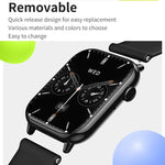Dây đeo silicone HD15 1.75 inch đồng hồ thông minh chống nước IP68, Hỗ trợ nhắc nhở ngồi lâu / Theo dõi giấc ngủ